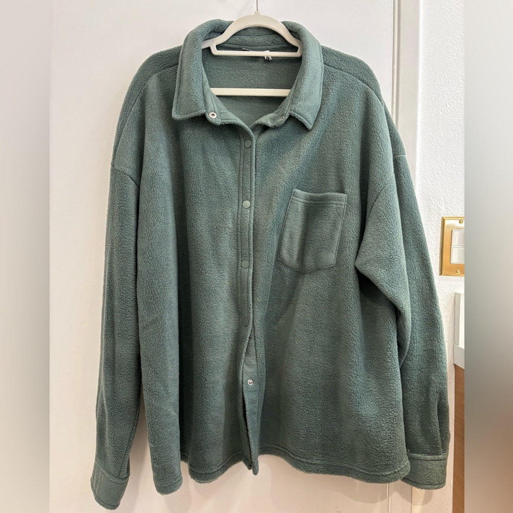 ASOS Sherpa Button-Up Jacket